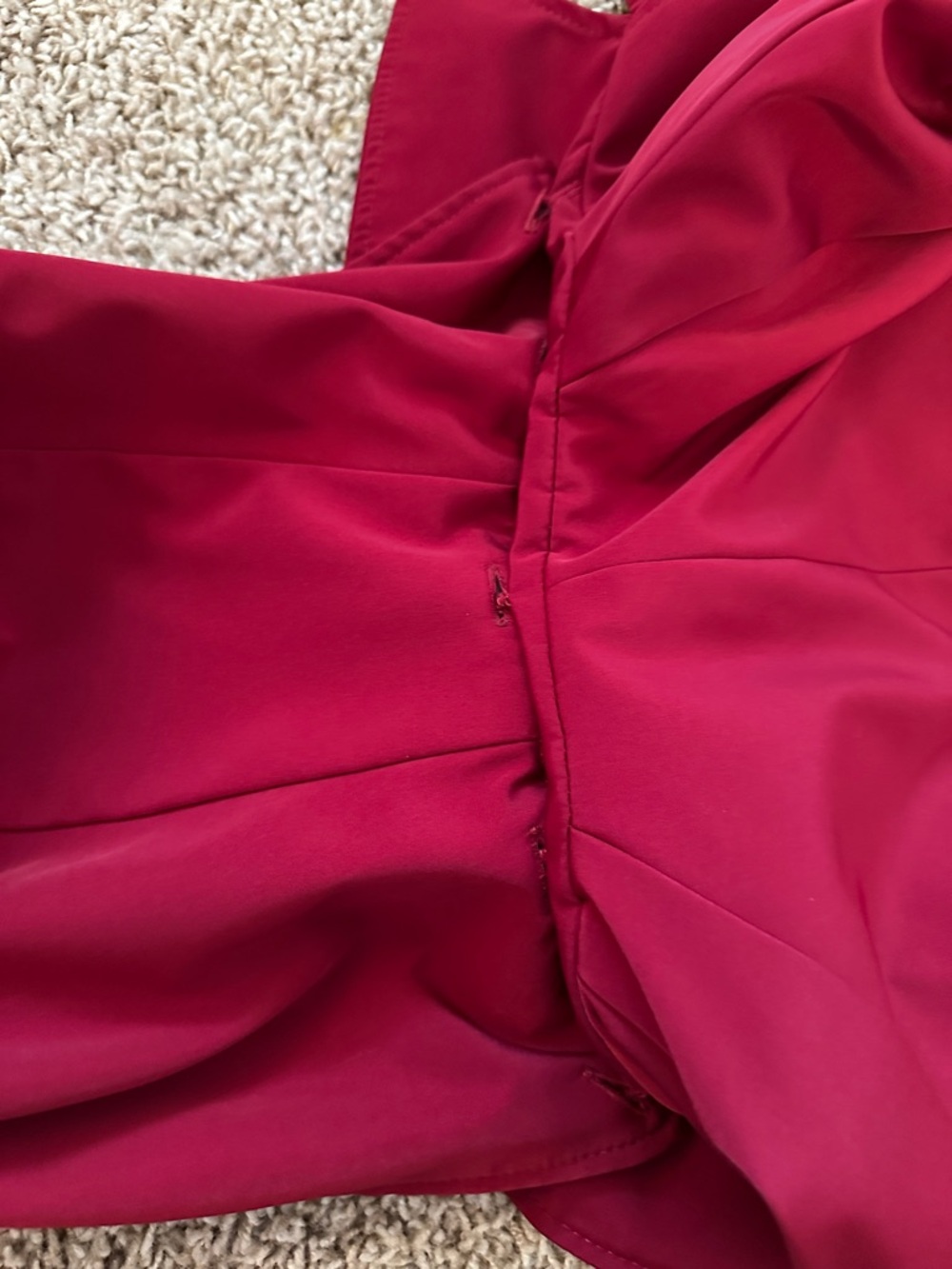 Calvin Klein Women's Hooded Red Trench Coat - Picture 7 of 7